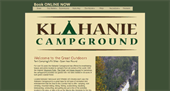 Desktop Screenshot of klahaniecampground.com